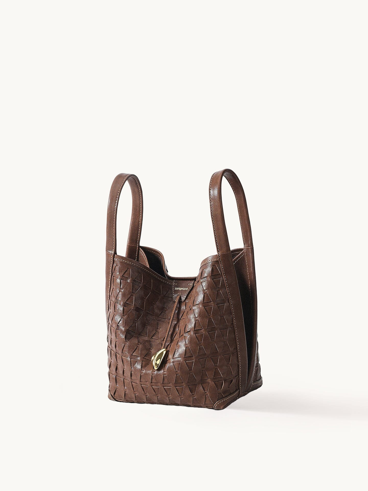 Lattice Bucket Bag | Handwoven Leather Bag - Songmont | Songmont