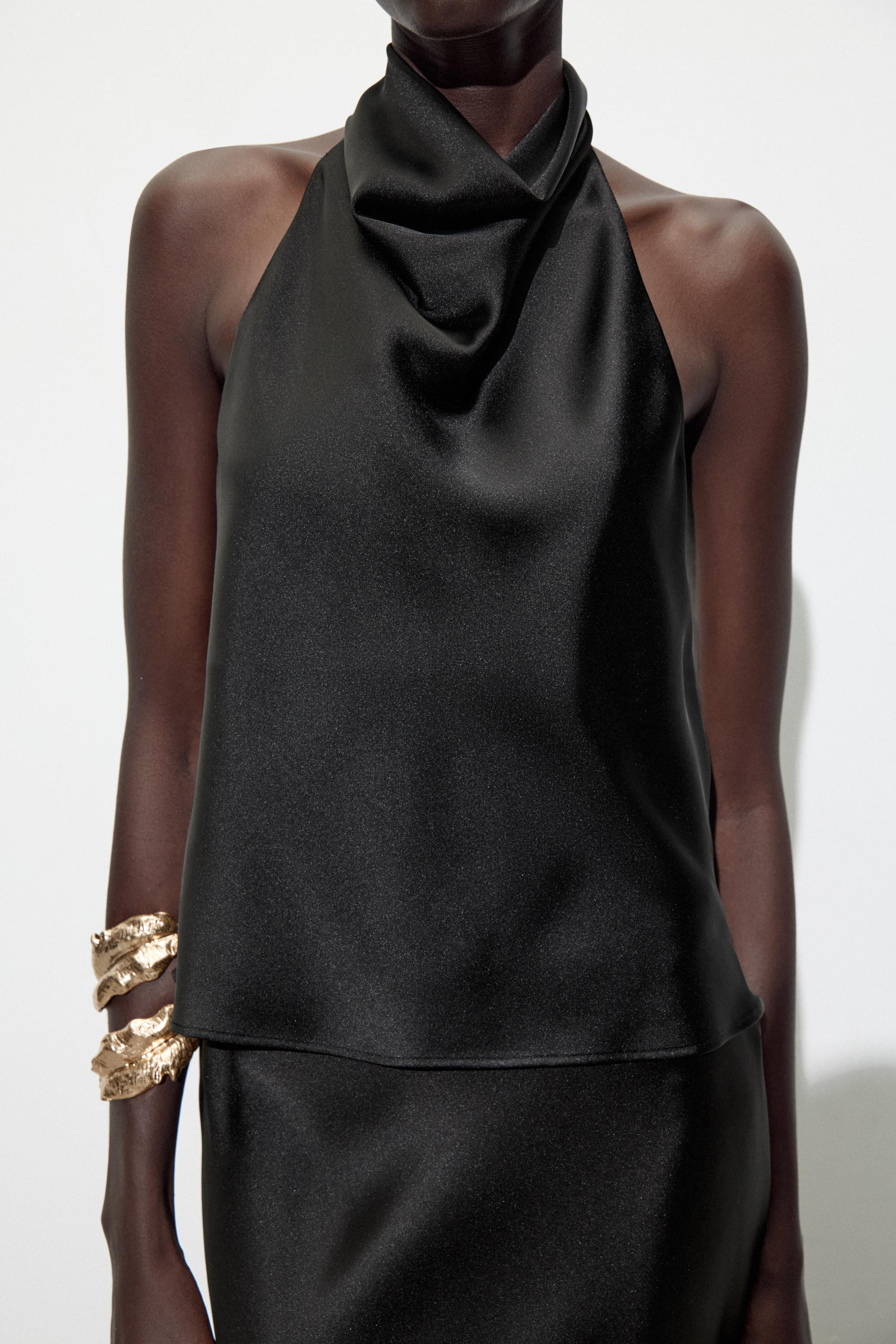 SATIN HALTER TOP | Zara UK