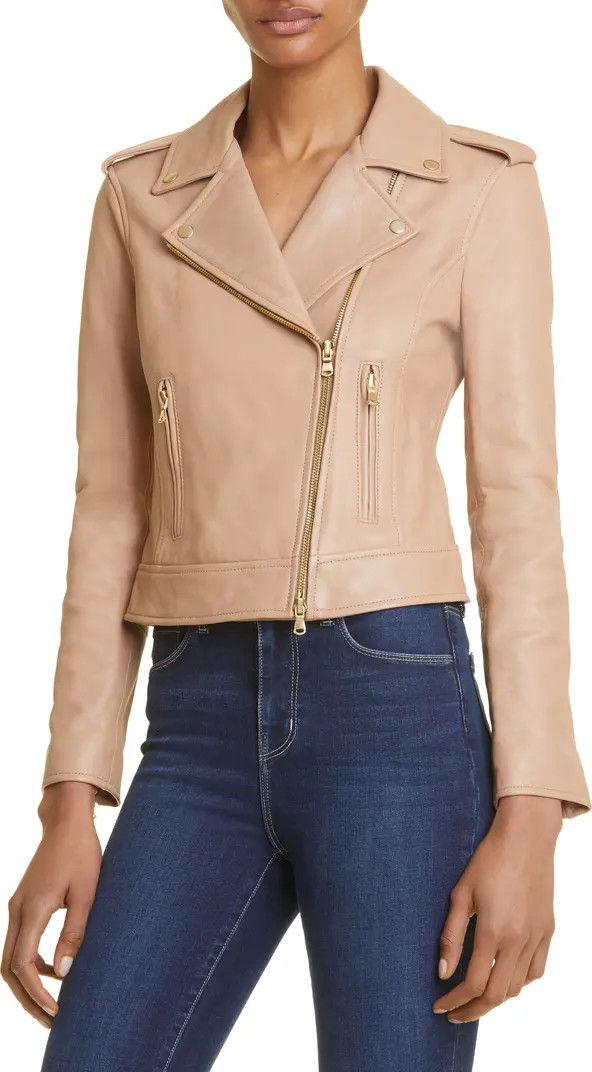 L'AGENCE Leather Biker Jacket | Nordstrom | Nordstrom