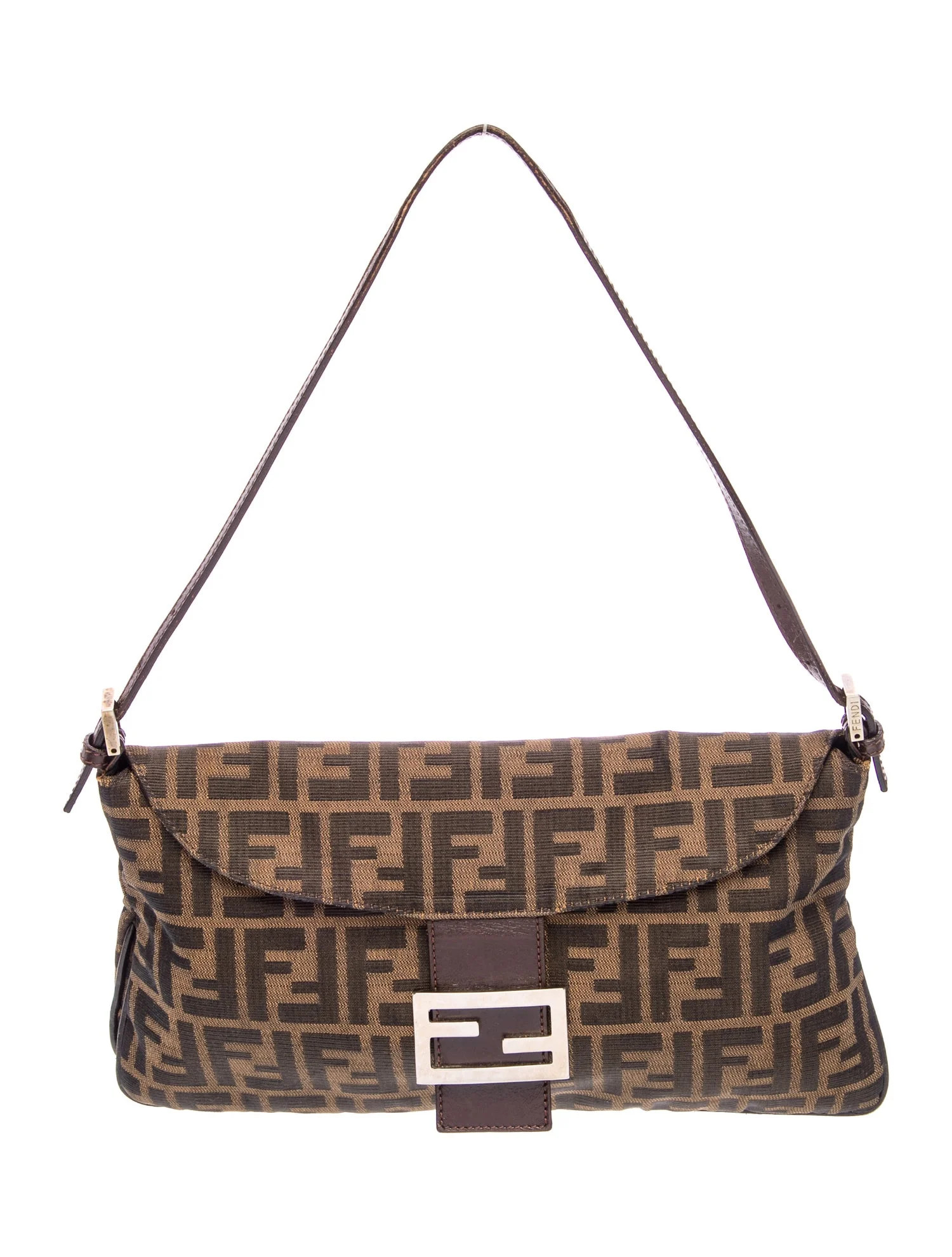 Fendi Zucca FF Baguette - Brown Shoulder Bags, Handbags - FEN426430 | The RealReal | The RealReal