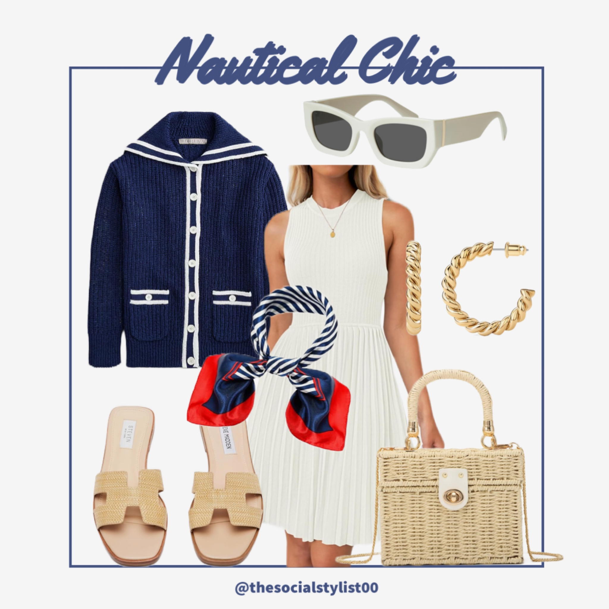 Nautical Chic 

Vacation outfit, swimsuit, coverup, sandals, beach tote, beach bag, sun hat, tropical, beach outfit, beach fashion, luxury fashion, Prada, Zimmermann, polka-dot, Kentucky Derby, preppy, elevated style, sophisticated style, old money, spring fashion, dress, designer, coastal grandmother, coastal granddaughter, preppy, Hamptons, Nantucket, Palm Beach, grand millennial, elevated style, beach outfit, spring outfit, dress, blue and white, tweed, pearl, ballet flats, Sofia Richie style, it girl, old money aesthetic, old money fashion, Chanel, Classy style, sophisticated style, classic style, Amazon, Amazon finds,
Amazon fashion, nautical, white dress, summer outfit 

#LTKstyletip