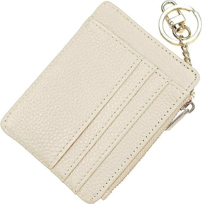 woogwin Womens Slim RFID Credit Card Holder Mini Front Pocket Wallet Coin Purse Keychain | Amazon (US)
