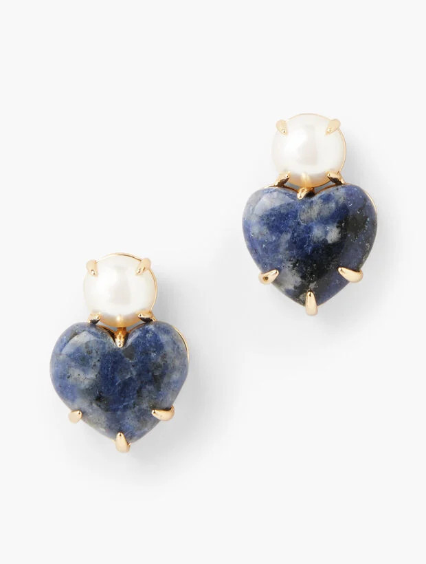 Semi Heart Drop Earrings | Talbots