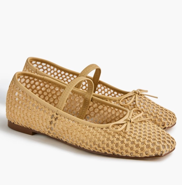 Mesh raffia woven Mary Jane ballet flats 

#LTKSaleAlert #LTKSeasonal