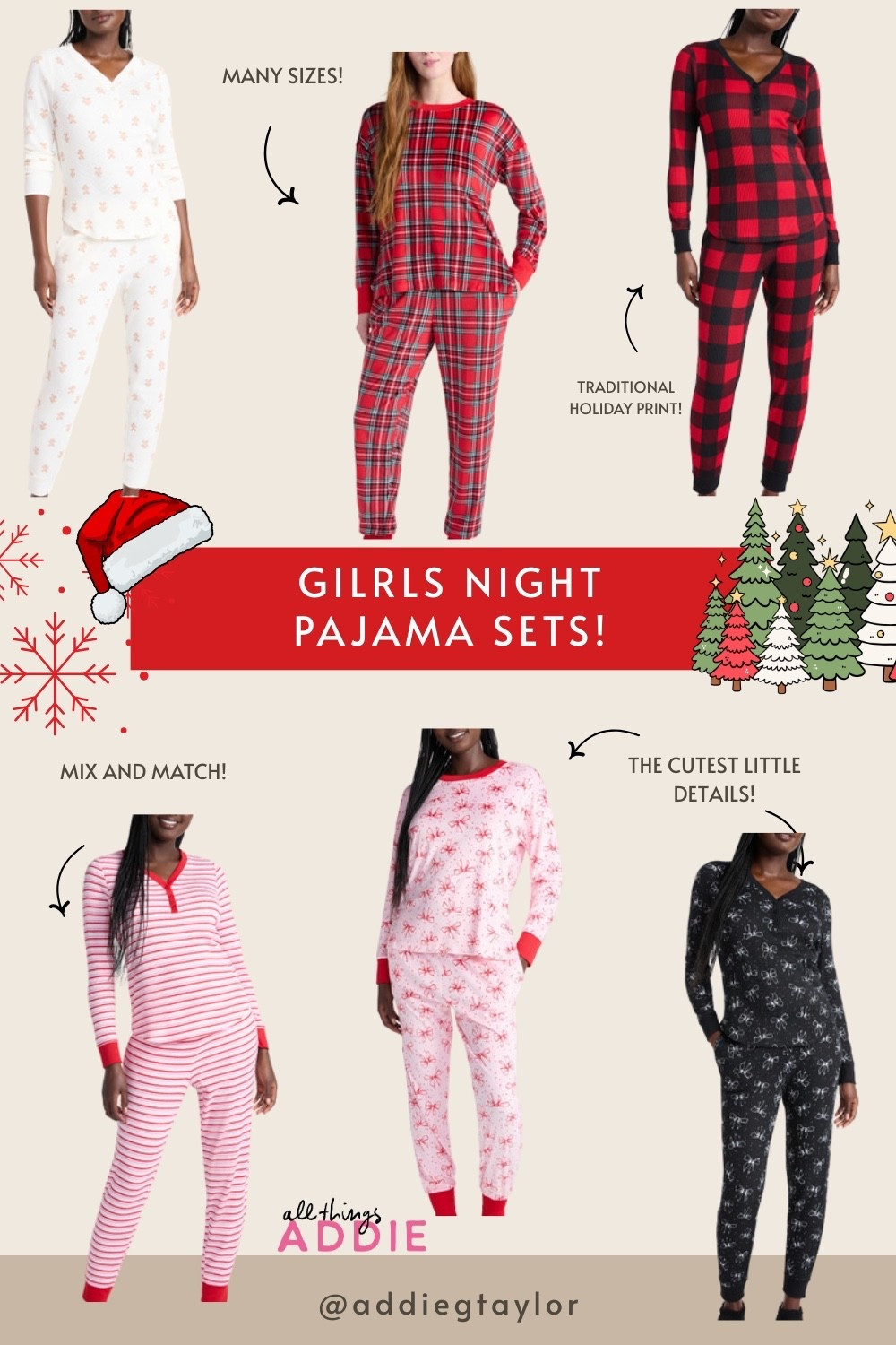 The cutest thing women’s Christmas PJ sets from Walmart! 