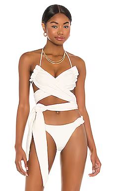 DEVON WINDSOR Arielle Bikini Top in White Zebra from Revolve.com | Revolve Clothing (Global)