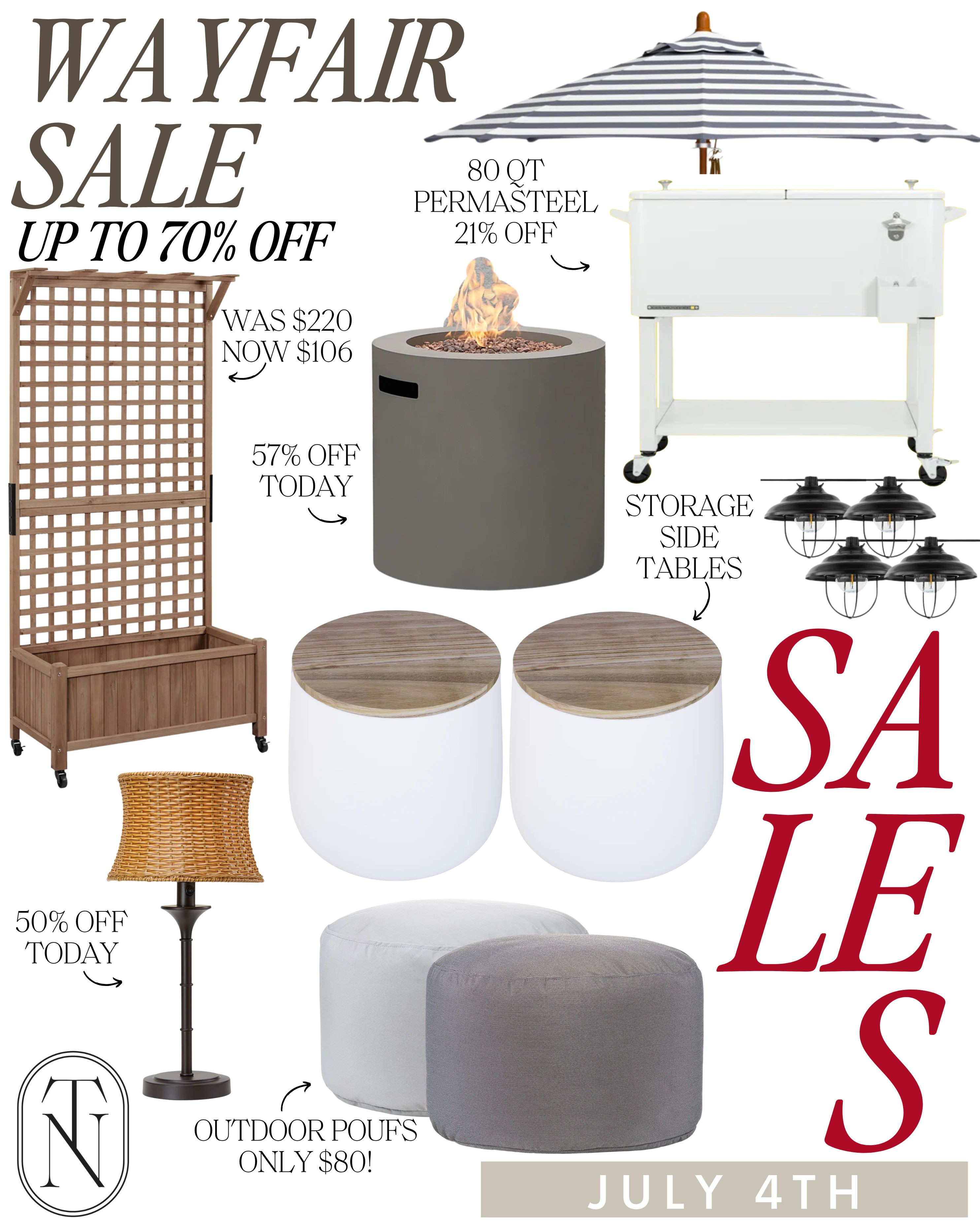 Wayfair July 4th Sale!
Wayfair Sale / Summer Sale / Wicker Patio Sets / Outdoor Sectionals / Teak Dining Tables / Bistro Sets / Hanging Egg Chairs / Weather-Resistant Cushions / Outdoor Rugs / String Lights / Patio Umbrellas / Rattan Lounge Chairs / Garden Benches / Hammocks / Outdoor Coffee Tables / Planter Boxes with Greenery / Lanterns with LED Candles / Solar-Powered Lights / Decorative Throw Pillows / Fire Pits / Outdoor Bar Carts / Light and Airy Curtains / Ceramic Side Tables / Faux Greenery Arrangements / Spring Floral Wreaths / Cozy Outdoor Blankets / Patio Conversation Sets / Outdoor Couches / Outdoor Area Rugs / Outdoor Lamps / Adirondack Chairs / Stone Fire Pits / Wood Fire Pits /  Citronella Candles / Outdoor Throw Blankets 

 #LTKSeasonal #LTKHome #LTKSaleAlert