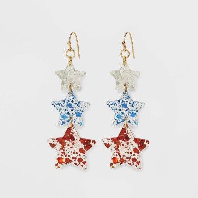 Americana Glitter Star Drop Earrings | Target