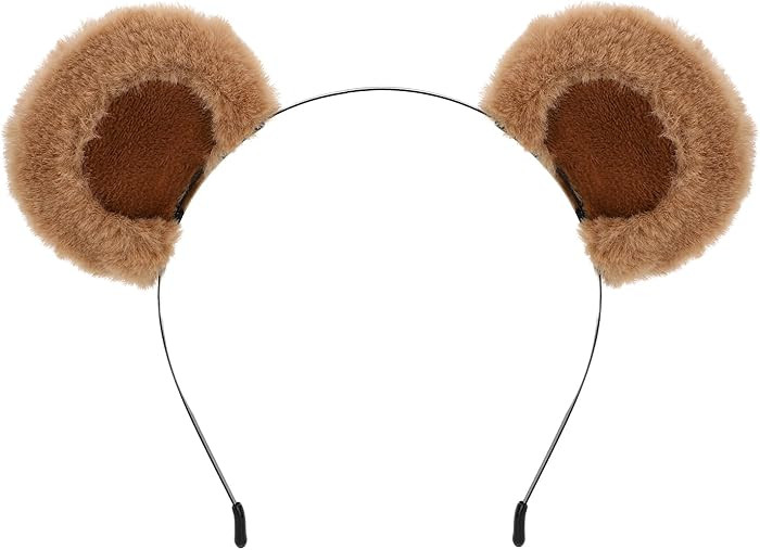 SIOTMERA Bear Ears Headband Brown, Cute Care Movable Hairband Adult with Toddler Animals Costume,... | Amazon (US)