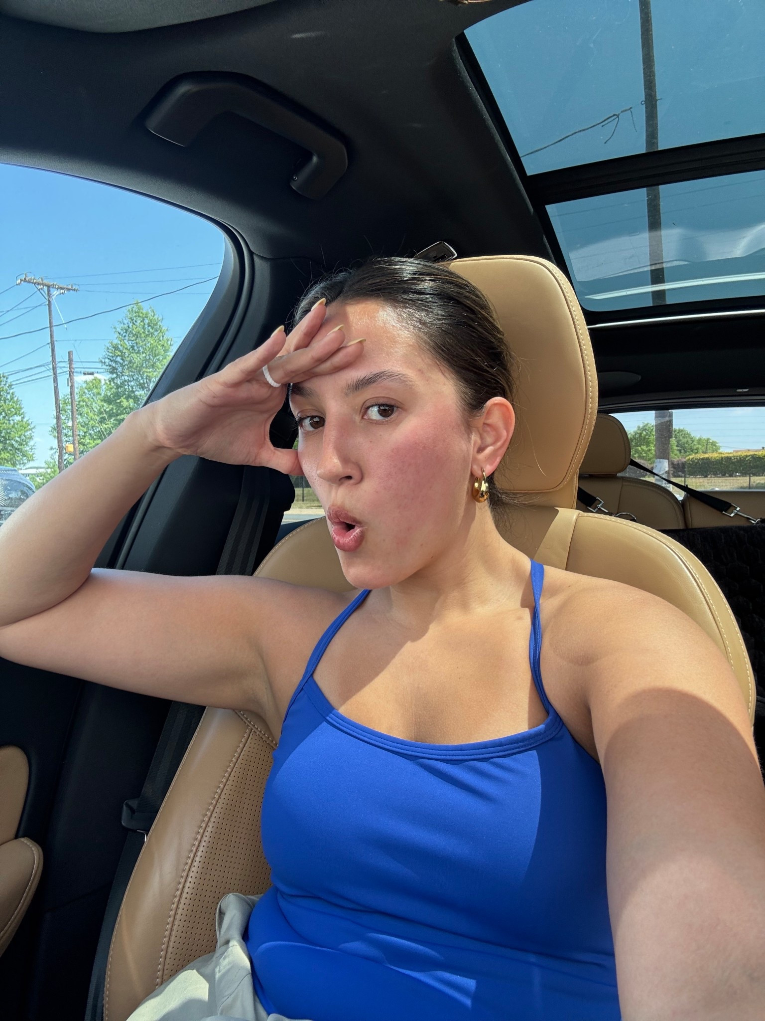 Workout set with built in bra tank + biker shorts. In size small! Top does run a little small 

#LTKootd #LTKfitnessgoals