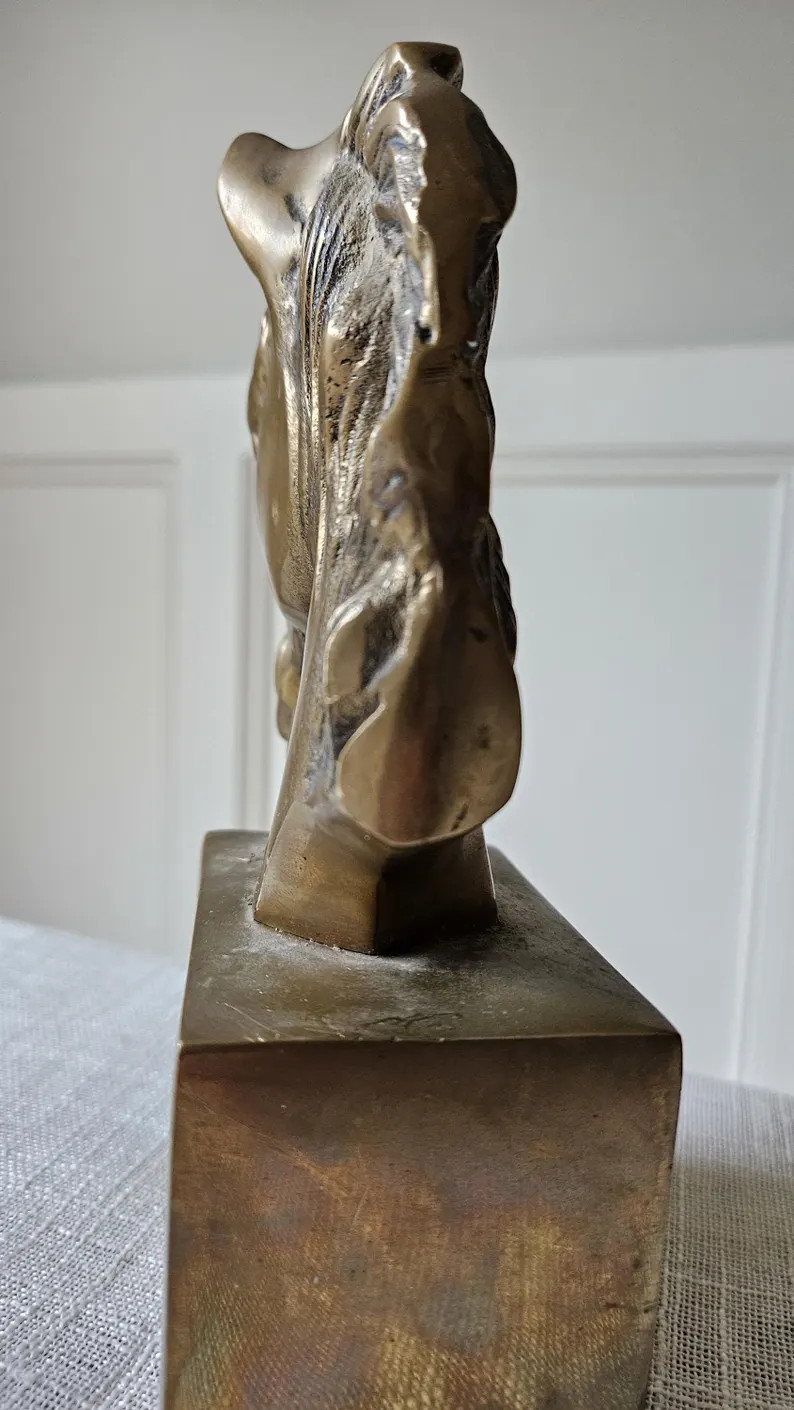 Vintage Brass Horse Head Bookend | Equestrian Decor | Classic Library Study Accent - Etsy | Etsy (US)