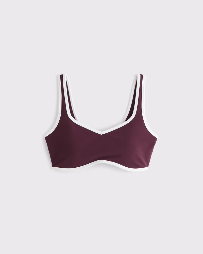 Abercrombie & Fitch Women's YPB studioFLEX Sports Bra in Red Wine - Size S | Abercrombie & Fitch (US)