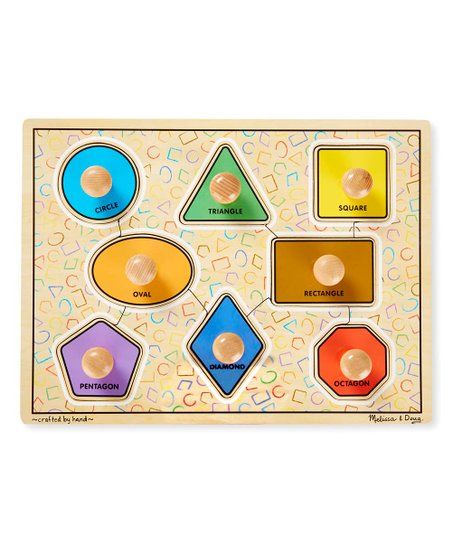 Deluxe Jumbo Geometric Shapes Knob Wooden Puzzle | Zulily