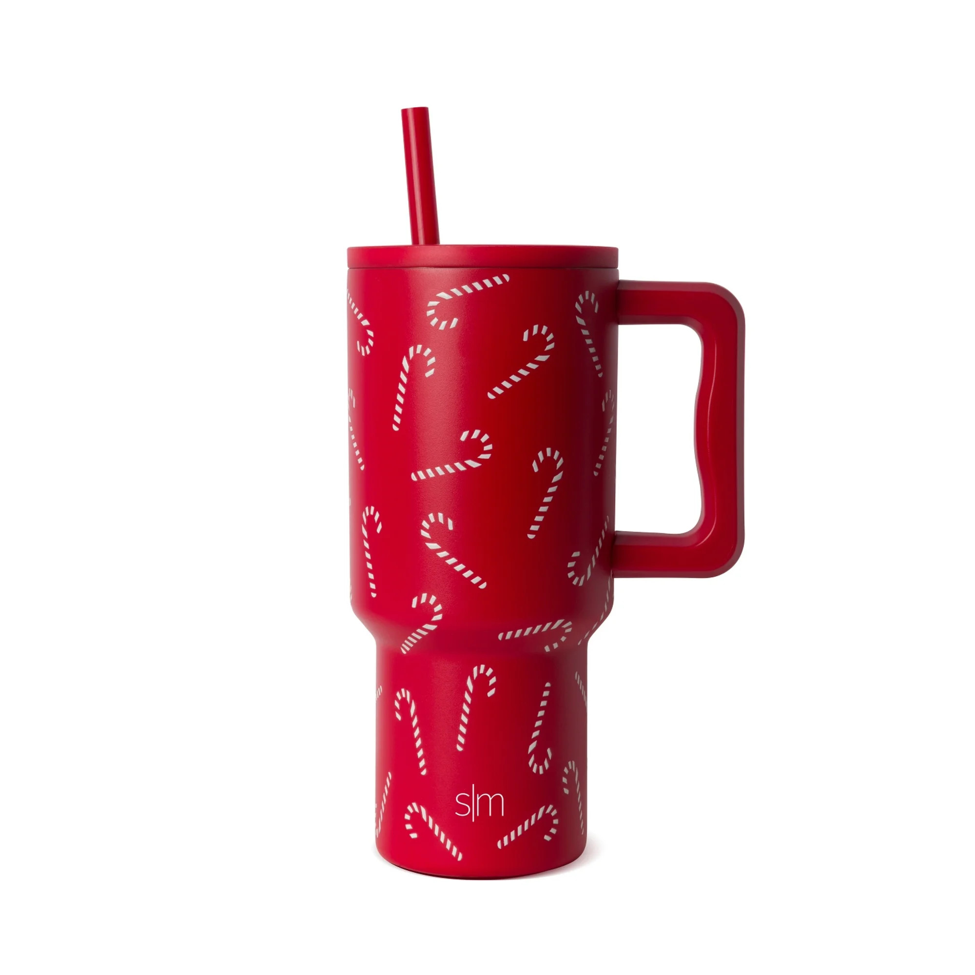 Simple Modern 30 fl oz Insulated Stainless Steel Trek Tumbler with Straw Lid | Candy Canes | Walmart (US)