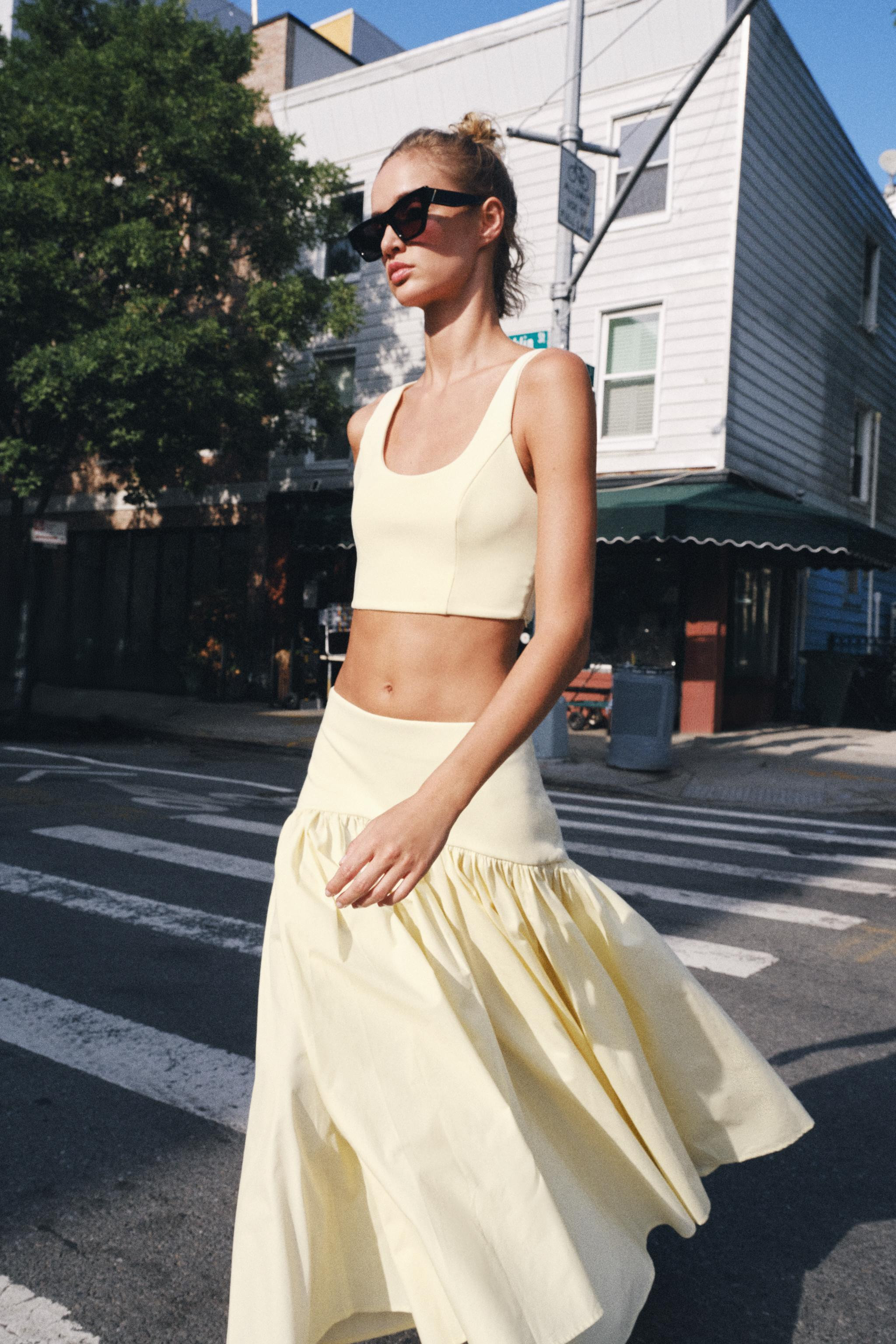 INTERLOCK WIDE STRAP TOP | Zara UK