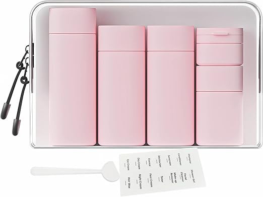 5pcs Travel Cream Dispenser Bottles Set Travel Bottles Toiletry Containers Set, TSA Approved, Tra... | Amazon (US)