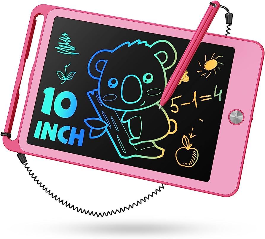TEKFUN LCD Writing Tablet Kids Toddler Toys, 10inch Colorful Doodle Board Kids Travel Learning To... | Amazon (US)