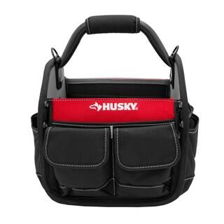 Husky 10 in. 15 Pocket Open Top Tool Bag-HD70010-TH - The Home Depot | The Home Depot