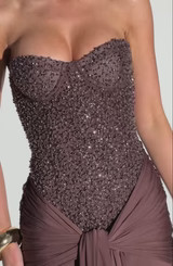 Carina Maxi Dress - Plum Brown | Babyboo (global)