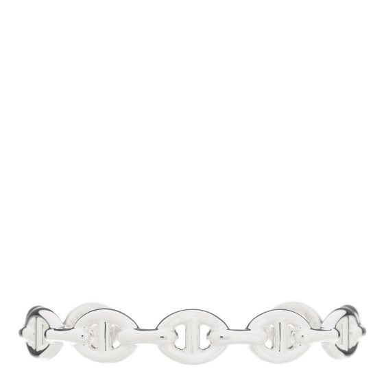 HERMES Sterling Silver MM Chaine d'Ancre Enchainee Cuff Bracelet ST | FASHIONPHILE (US)