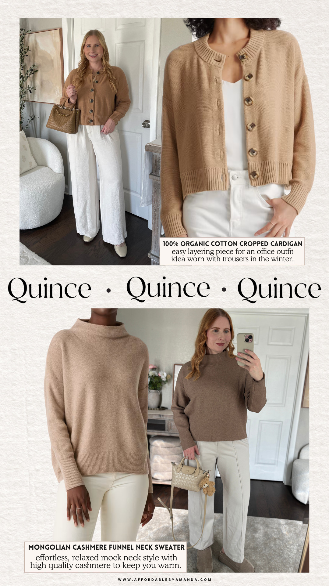 
Obsessed with these Quince winter staples ✨ Elevated basics that make getting dressed so easy all season long. Quince clothing, Quince winter outfits, winter wardrobe staples, affordable luxury fashion, capsule wardrobe basics, minimalist winter style, everyday winter outfits. My go-to Quince winter wardrobe staples 🤍 Cozy, chic, and timeless pieces I’m wearing on repeat. Quince winter wardrobe, Quince staples, winter wardrobe essentials, capsule wardrobe winter, affordable luxury basics, neutral outfits, winter fashion finds #LTKSeasonal #LTKFindsUnder50 #LTKFindsUnder100 

 #LTKootd #LTKSeasonal #LTKFindsUnder100