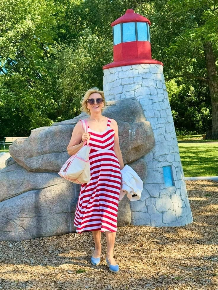 There’s something about red and white stripes that just feels like summer to me. ❤️🤍

This dress from Talbots is one of those easy pieces that you can throw on and instantly feel put together. It’s comfortable, classic, and the kind of dress that works for everything from a weekend brunch to a day of exploring or a casual dinner out.

I paired it with my favourite denim espadrilles to keep the look relaxed, and I love how they add just the right touch of casual charm.

#LTKSeasonal #LTKOver40 #LTKootd