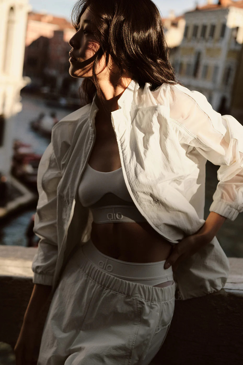 Scholar Knit Cropped Full Zip Jacket | Alo Yoga (US)