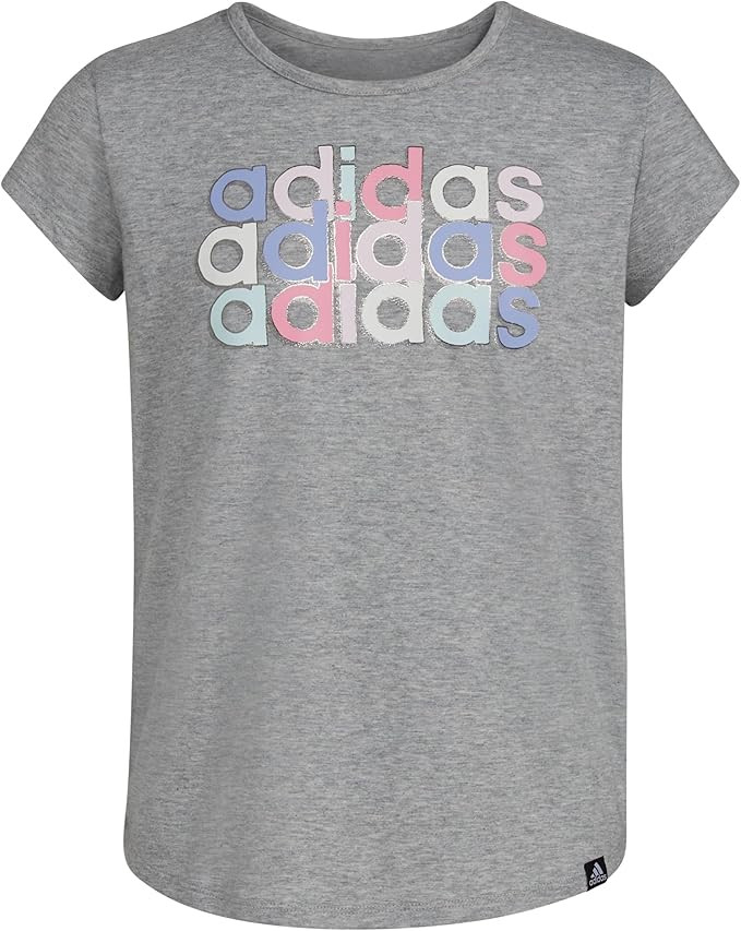 adidas Girls' Short Sleeve Scoop Neck Tee T-Shirt | Amazon (US)
