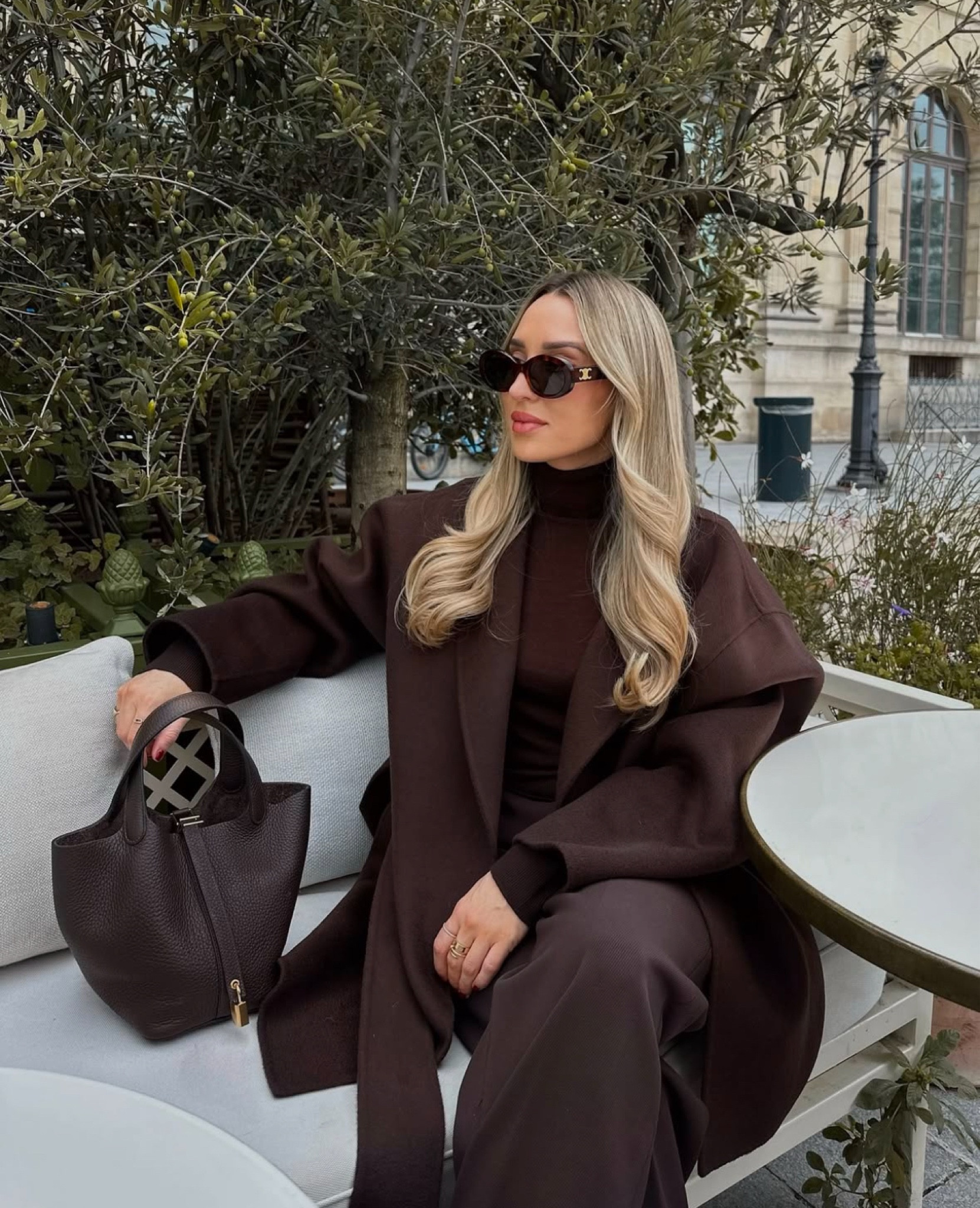 Some of the archives from 2024 🤎 gorgeous chocolate brown tones for a winter’s day out, smart tailored trousers and Almada belted coat, dark brown Hermes Picotin and Celine sunglasses accessories 

#LTKworkwear #LTKwinter #LTKstyletip
