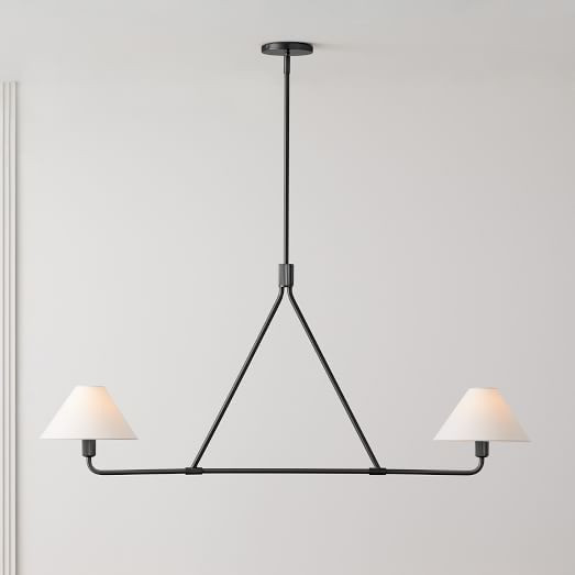 Beatrix Pendant (46") - Linen Shades | West Elm (US)