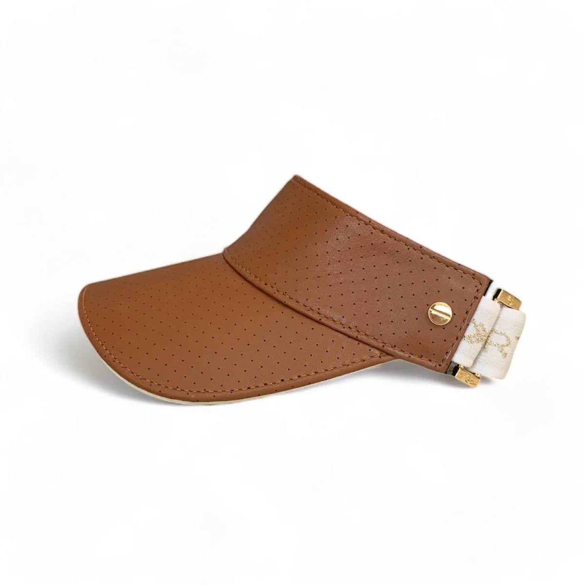 The Visor - Tan Leather & Gold | Fenix Sportier