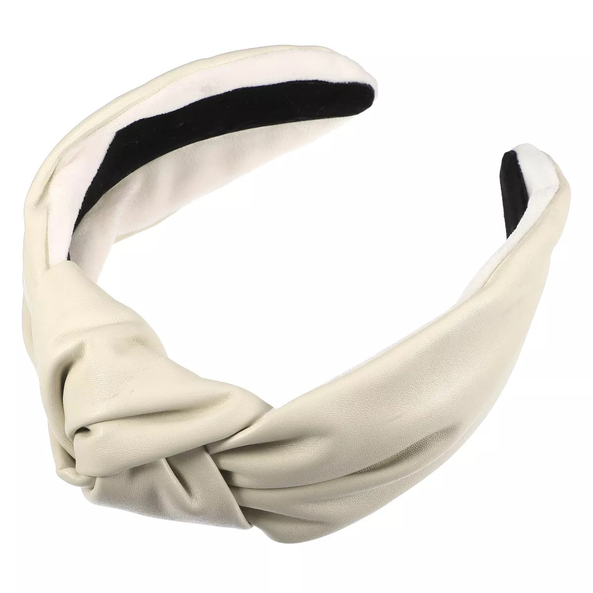 Unique Bargains Cross Knotted PU Leather Non-slip Fashion Wide Headband 1 Pc | Target