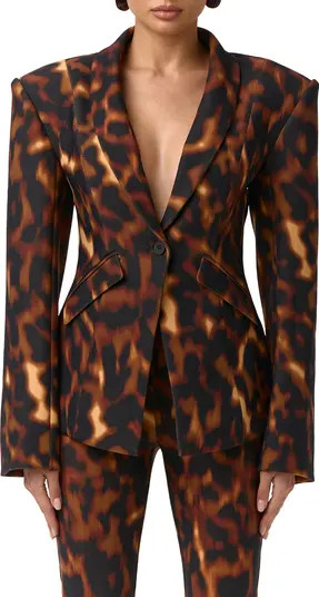 Animal Print Ponte Blazer | Nordstrom