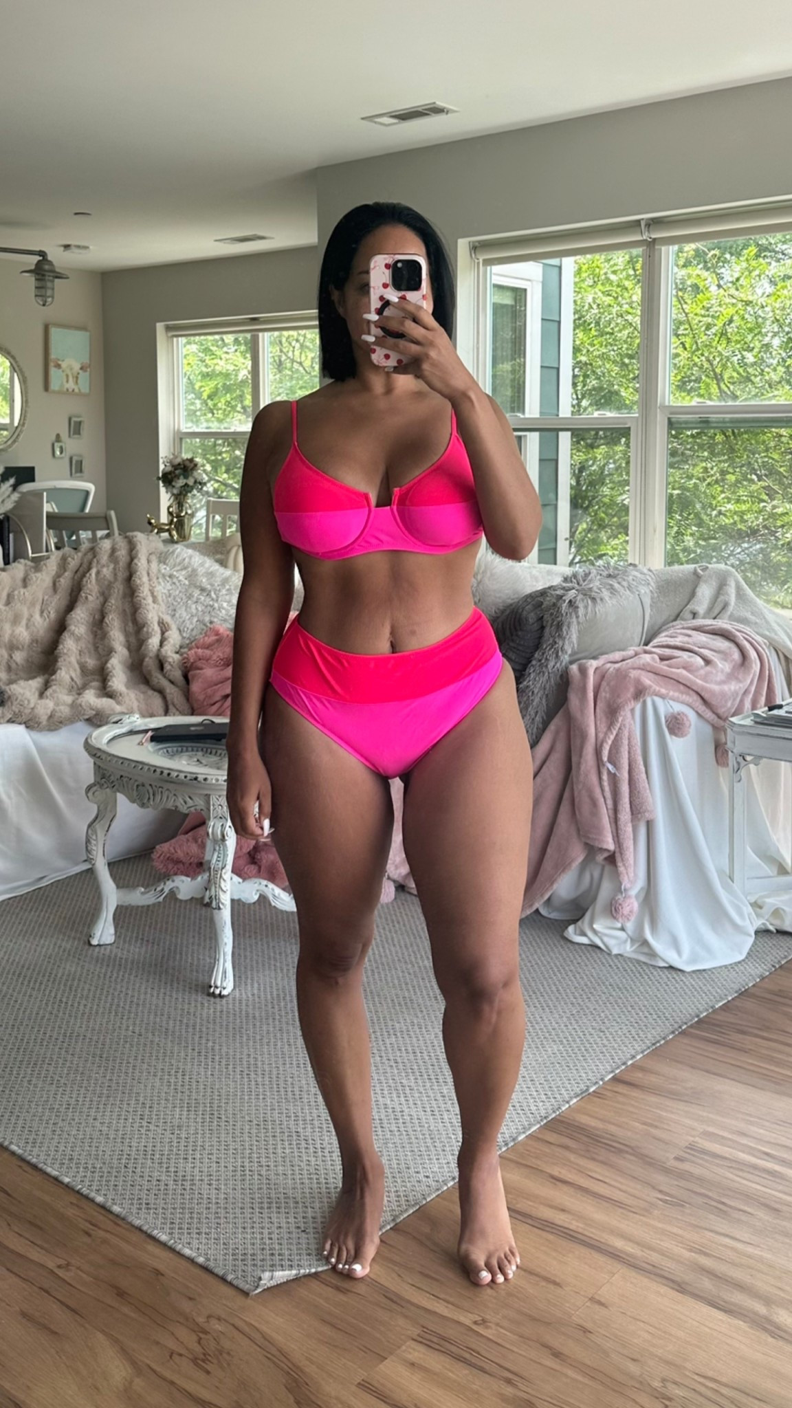 Swimsuit of the day 👙 

5’3 
Size 8 / Medium
Bust: 34DDD
Waist: 28”
Hips: 43”
Wearing Size L

swimwear, bikini, over 40, bathing suits, swimsuits, high waisted bikini, petite curvy, summer, vacation 

#LTKFindsUnder50 #LTKStyleTip #LTKSwim