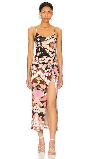 Inez Midi Dress in Pink Butterfly | Revolve Clothing (Global)