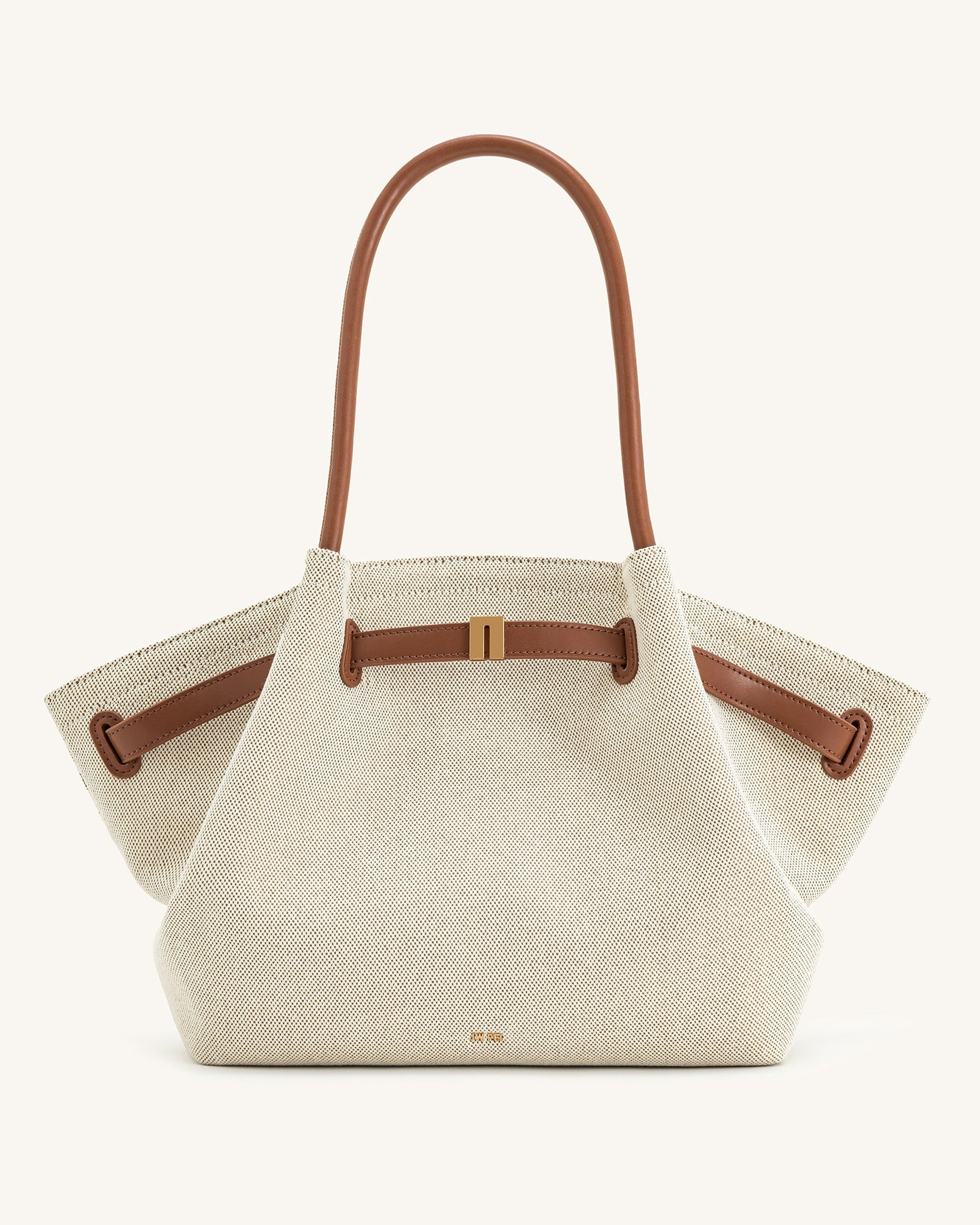 Hana Large Tote Bag - Brown Canvas | JW PEI US
