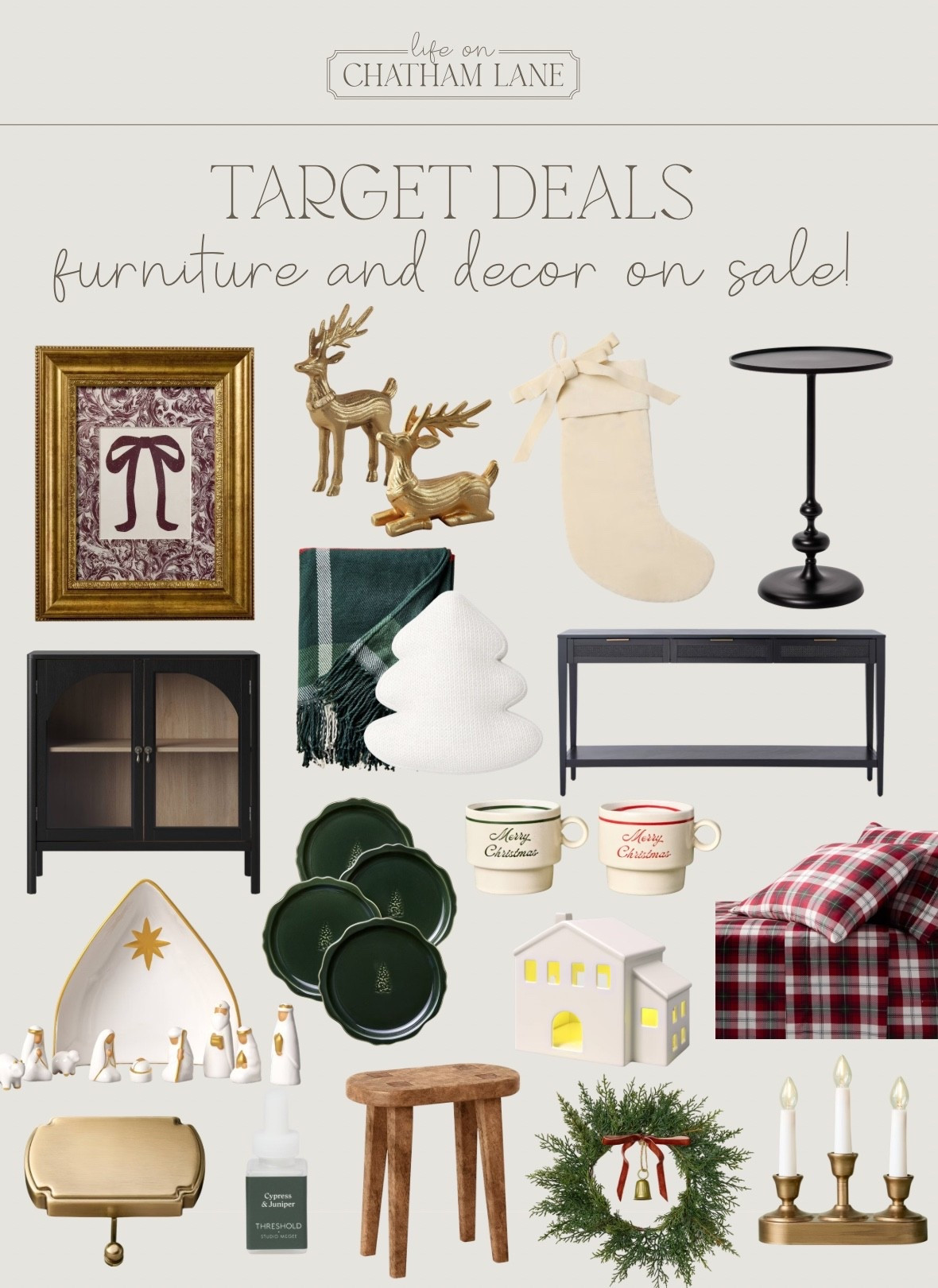 Target home finds on sale including my favorite bow art!  Also own the accent table and love it!  I’m glad I waited on these brass reindeer because now they are 50% off!  And how cute is this nativity scene? 

#LTKHoliday #LTKSaleAlert #LTKCyberWeek