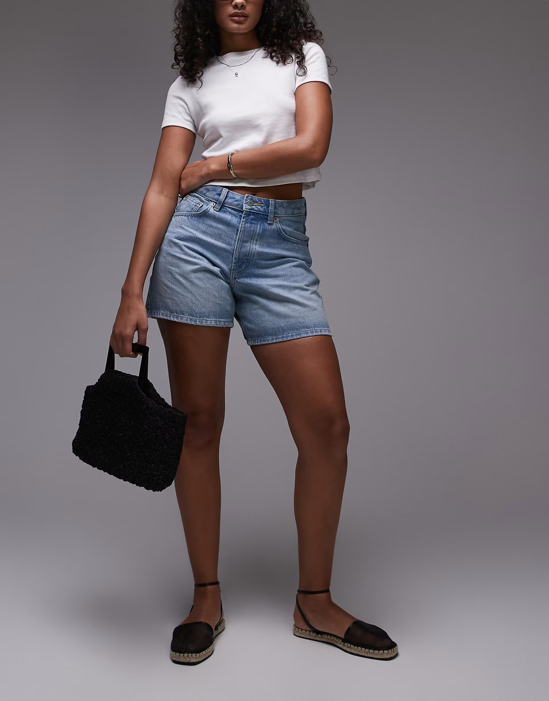 Topshop Hourglass denim Editor shorts in bleach | ASOS | ASOS (Global)