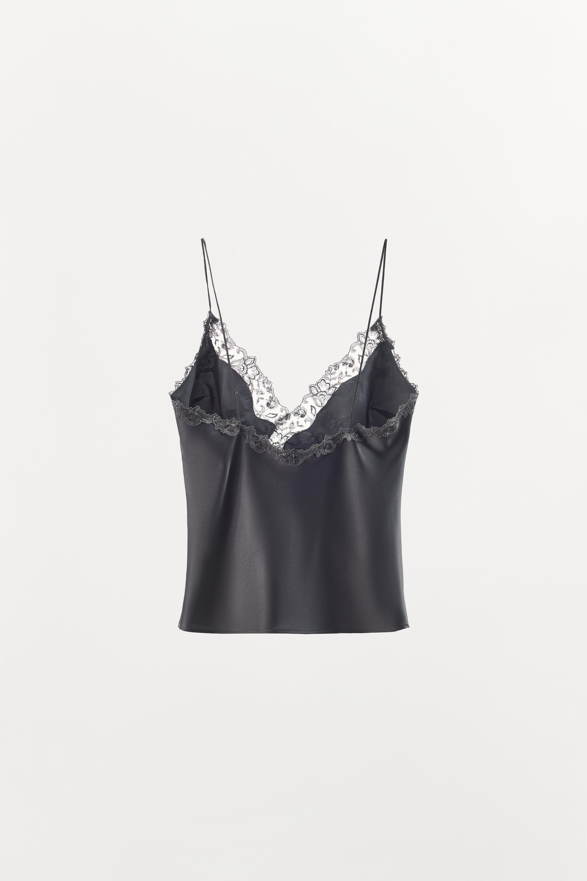SATIN EFFECT LACE CAMISOLE | Zara US