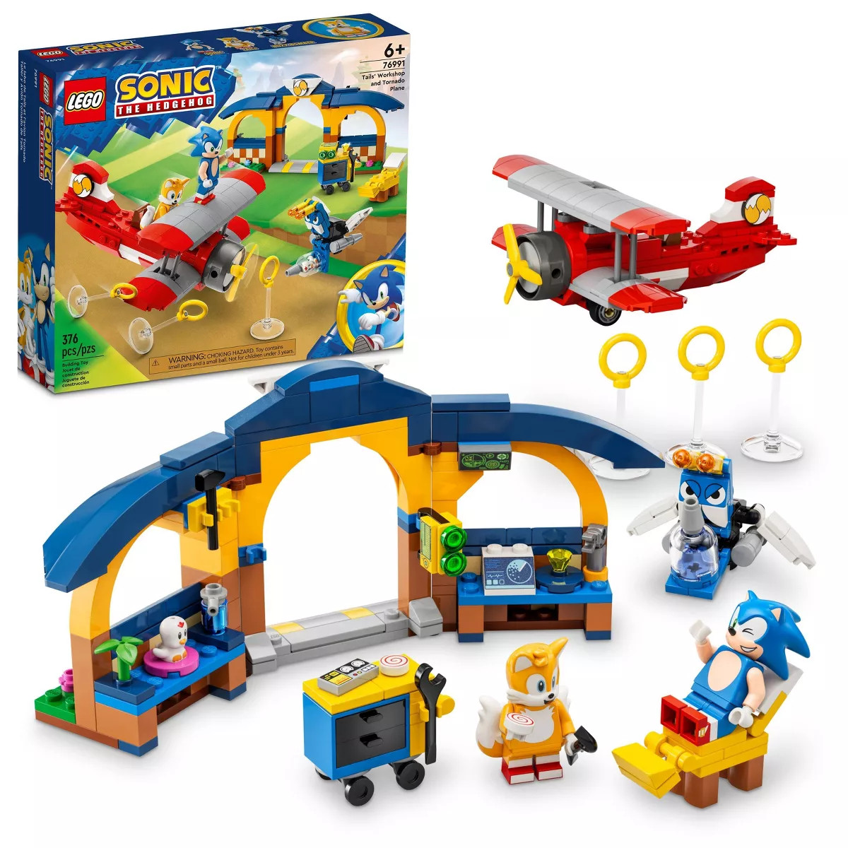 LEGO Sonic the Hedgehog Tails' Workshop and Tornado Plane Building Toy 76991 | Target