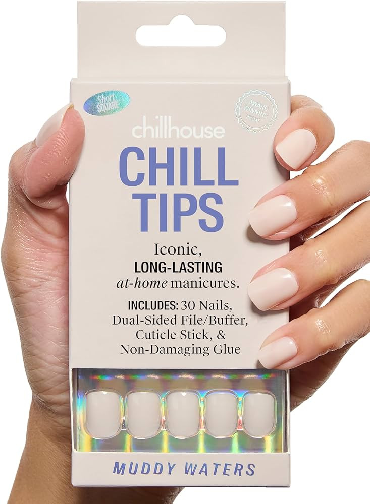 Chillhouse - Chill Tips, Press on Nails Kit - Muddy Waters (Square - Short) - 30 Nail Shapes & Si... | Amazon (US)
