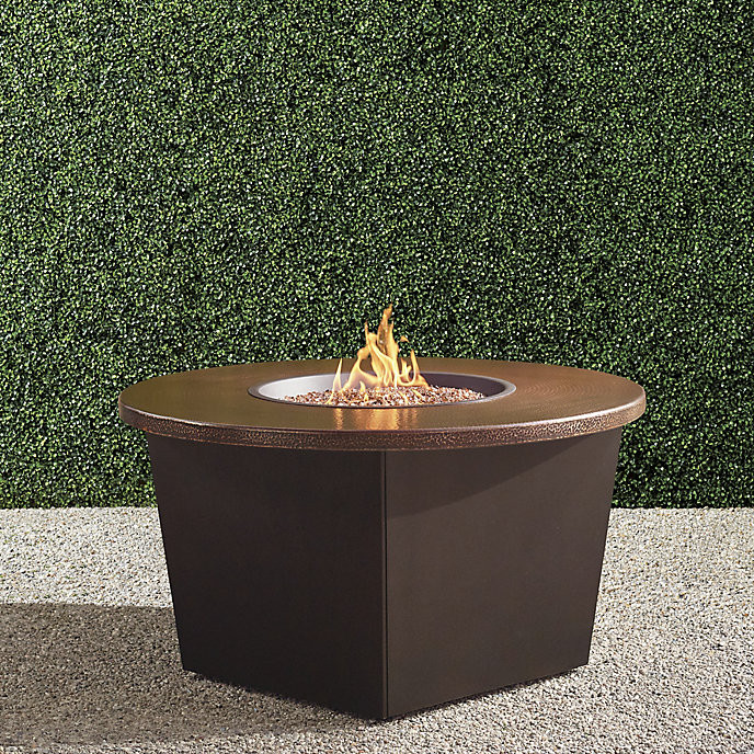 Bauer Hammered Copper Top Fire Table | Frontgate | Frontgate