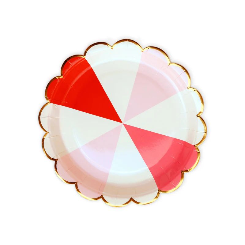 Pink & Red Color Block 9" Plate | Oh Happy Day Shop