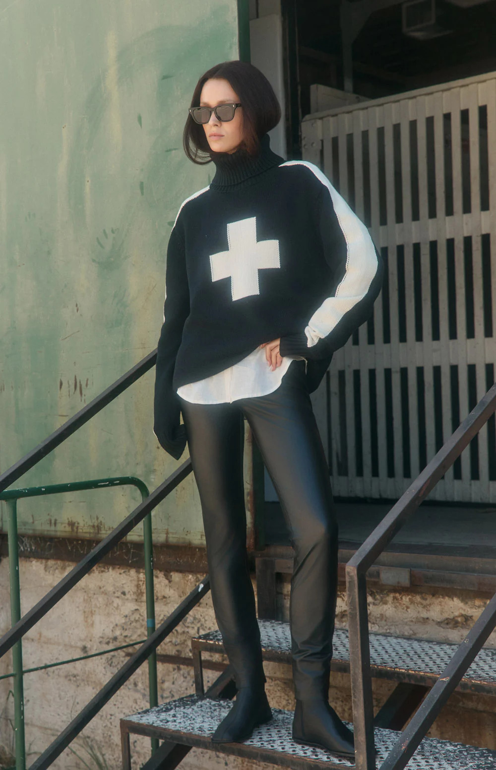 Geneva Faux Leather Techno Pant | Black | Alp N Rock