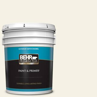 5 gal. #BWC-07 Cotton Blossom Satin Enamel Exterior Paint & Primer | The Home Depot