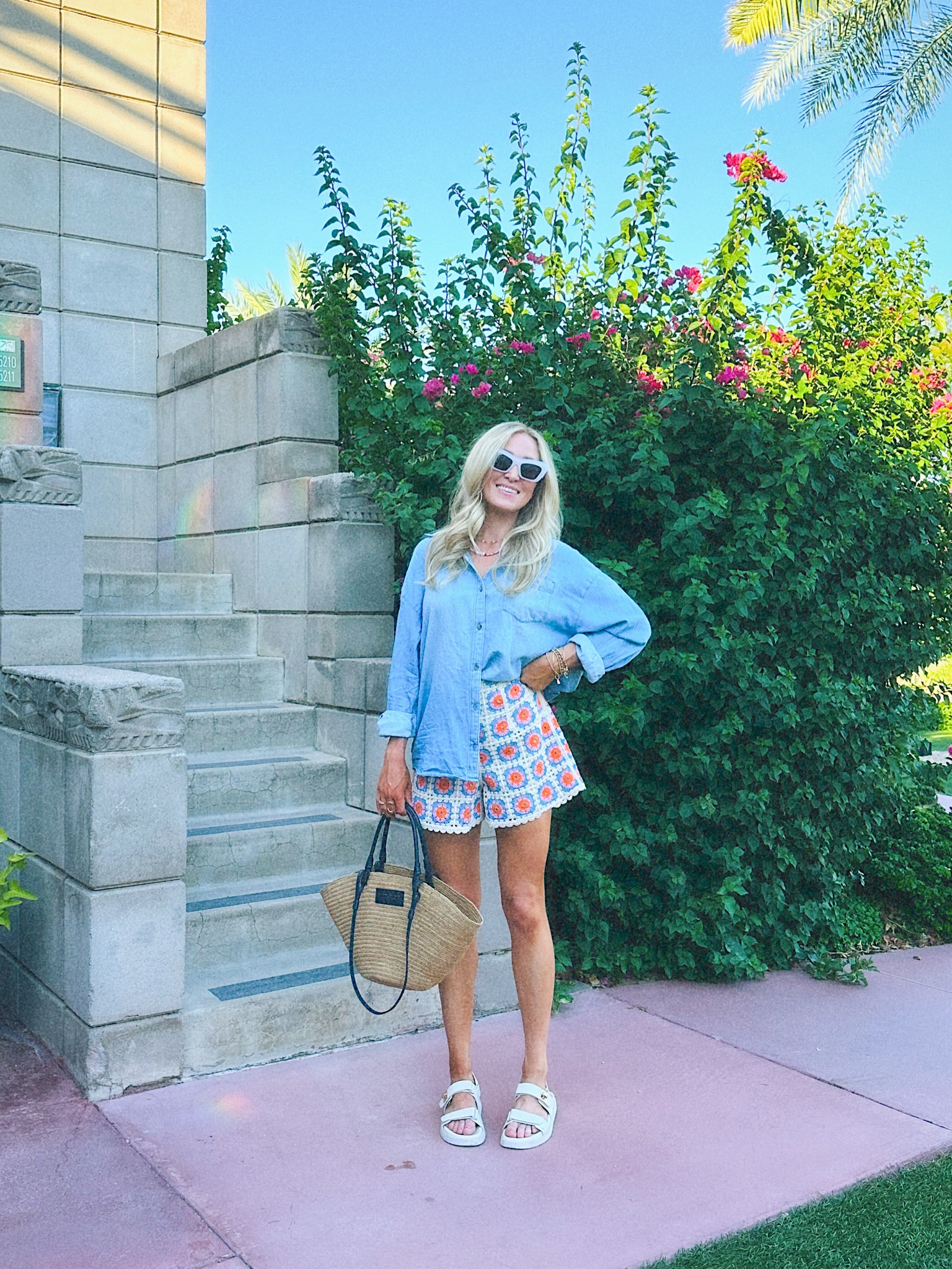 Summer outfit idea! Crochet shorts and denim chambray shirt 

#LTKFindsUnder50 #LTKSeasonal #LTKSummerSales