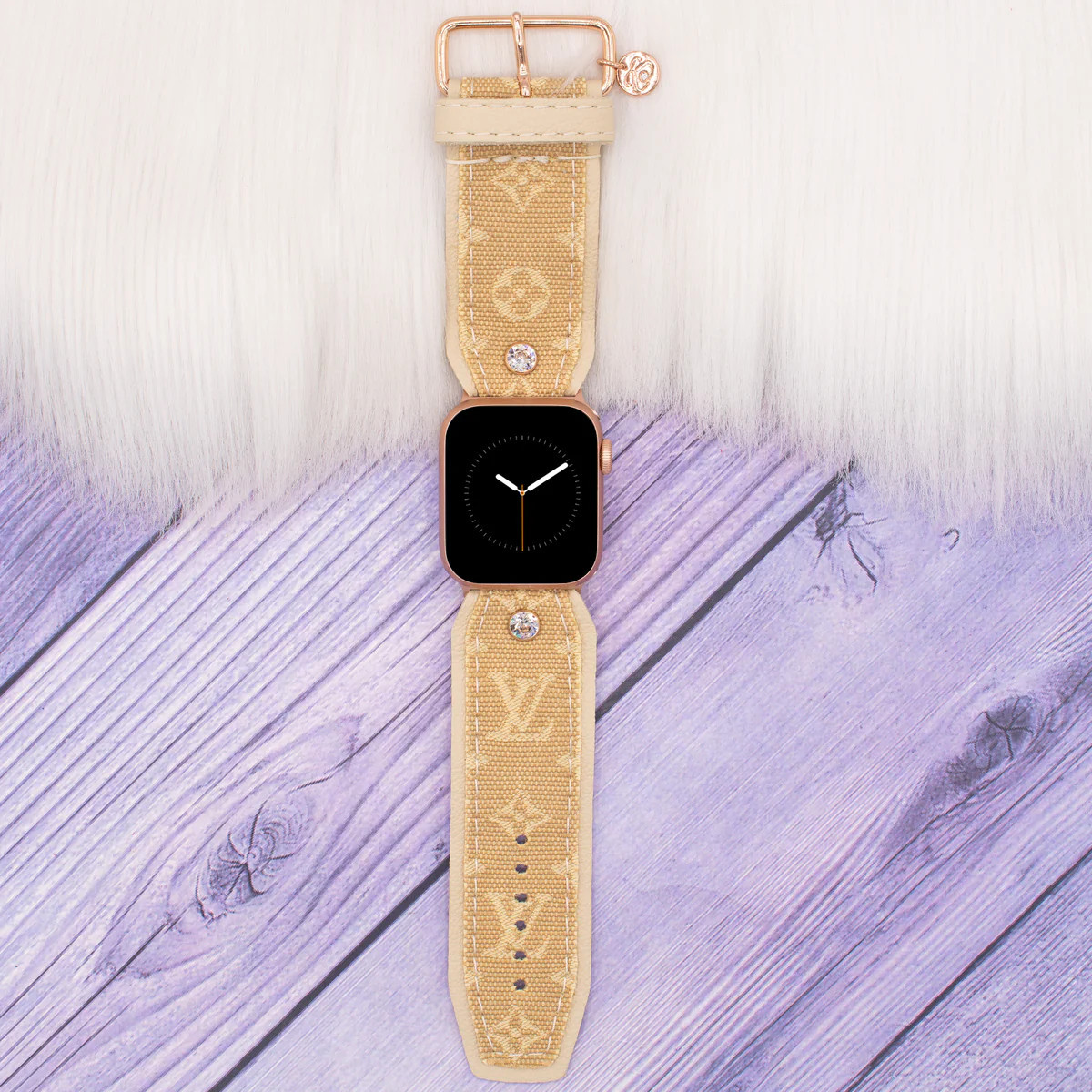 Limited Edition Sivella Band in Upcycled LV Dune Mini Lin with Cream | Sparkl