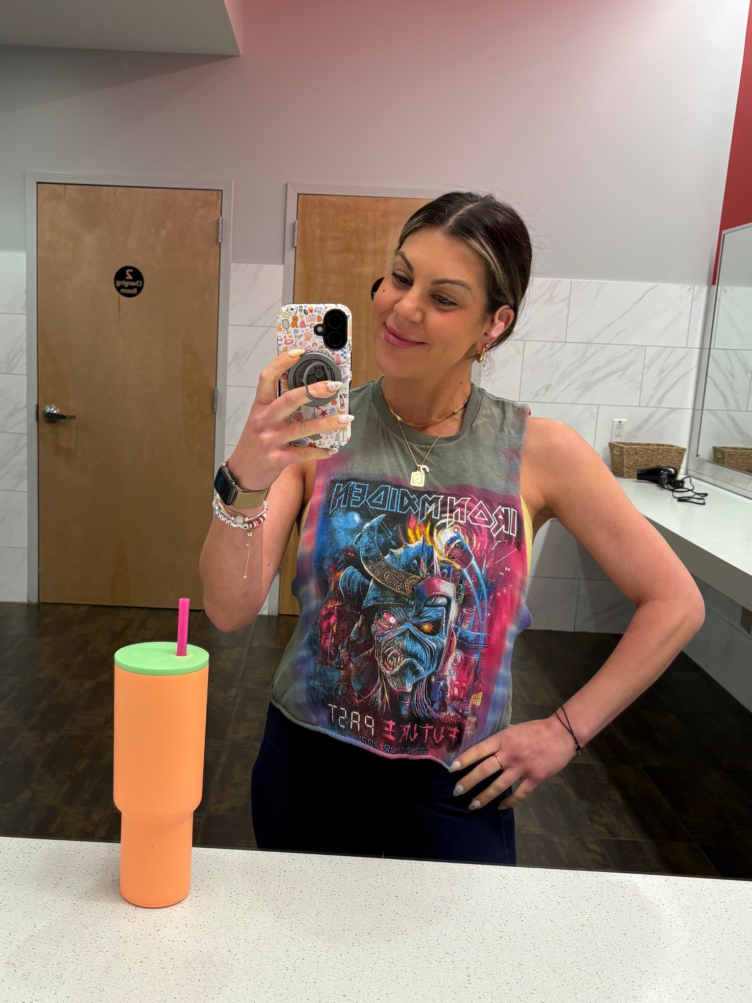 Summer gym outfit!! 
I love a good band tee!! Pants come in a pack of 4 assorted colors and are under $50!!
*cell phone case is currently BOGO!! Stock up for the summer!!

#LTKStyleTip #LTKSaleAlert #LTKFindsUnder50