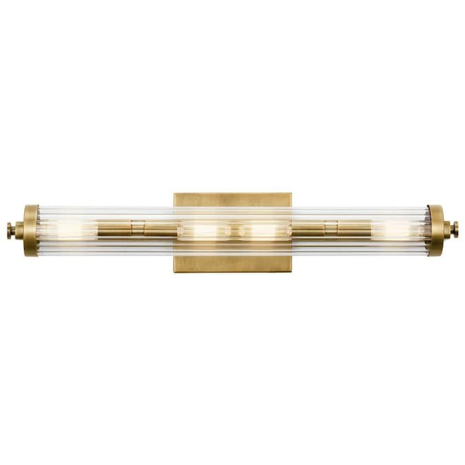 Kichler Azores 4-Light Brass Industrial Vanity Light Bar Lowes.com | Lowe's