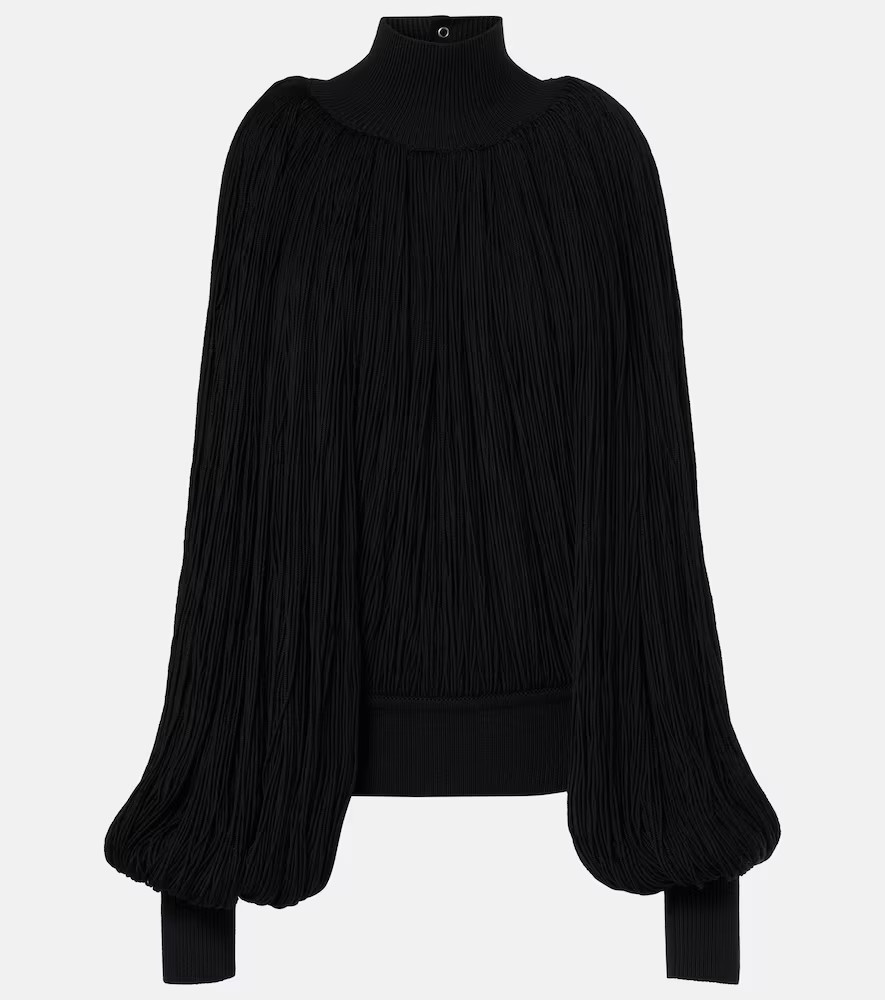 AlaÃ¯a Fringed wool sweater | Mytheresa (US/CA)
